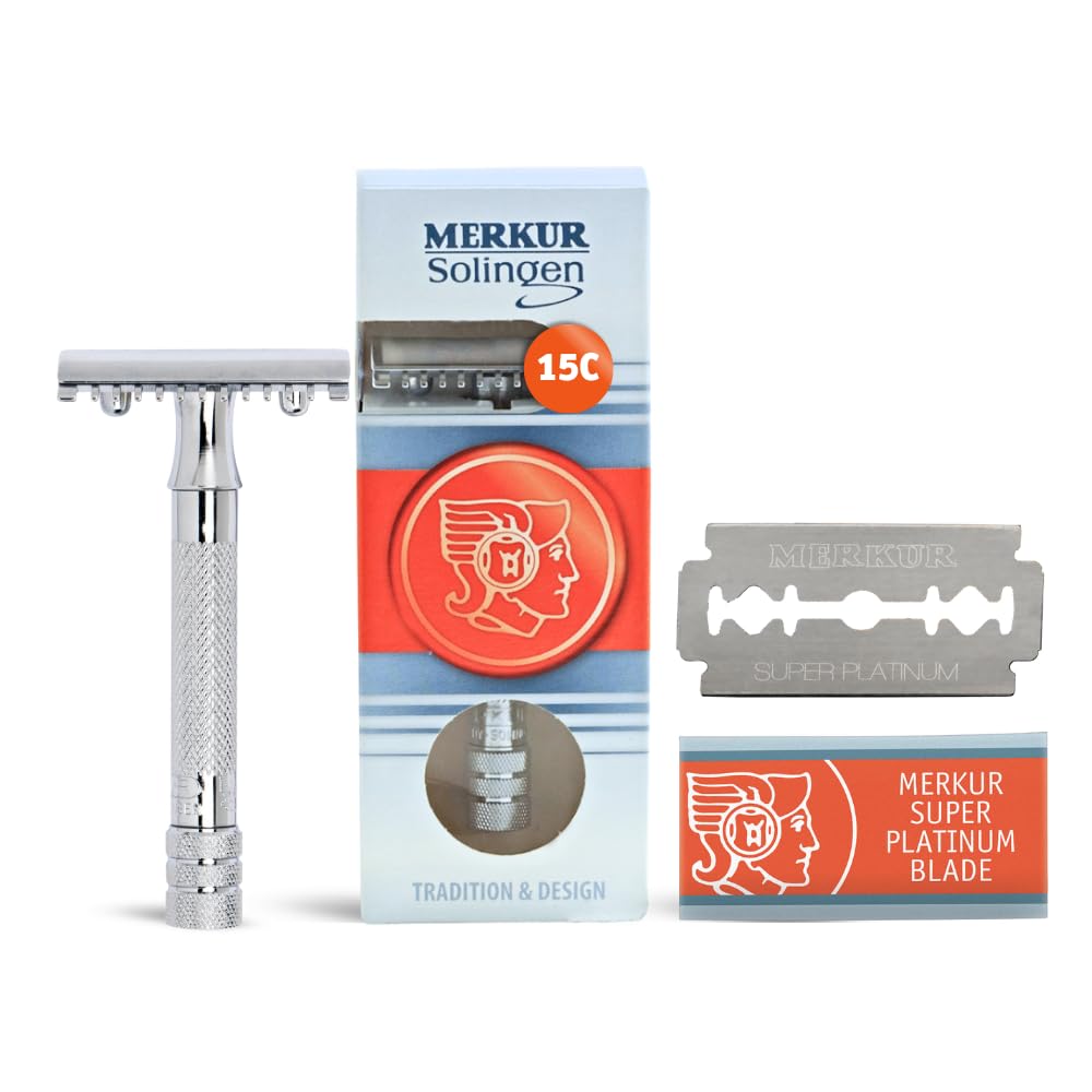 Amazon.com: MERKUR 15C Double Edge Safety Razor in Bright Chrome